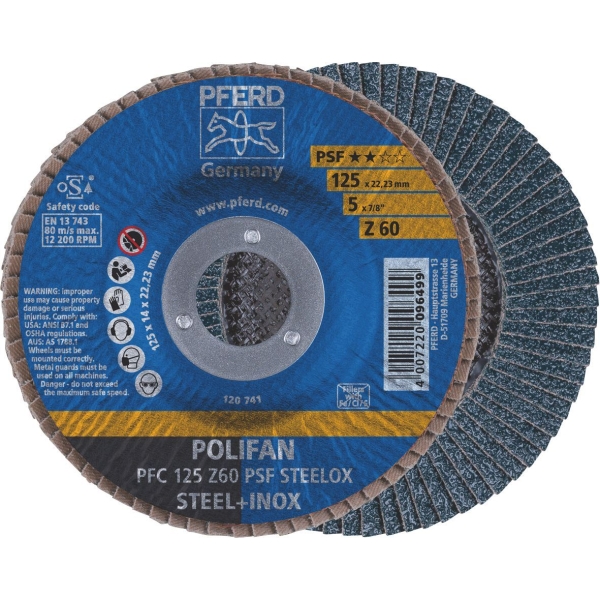 DISC FLAP (CONICAL) - Z60 GRIT 125MM